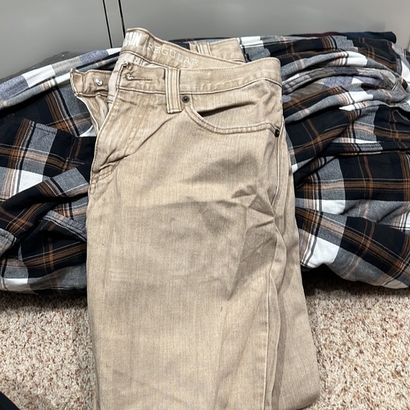 Men’s Free World Night Train Skinny Fit Tan Pants size 30 - Picture 3 of 3